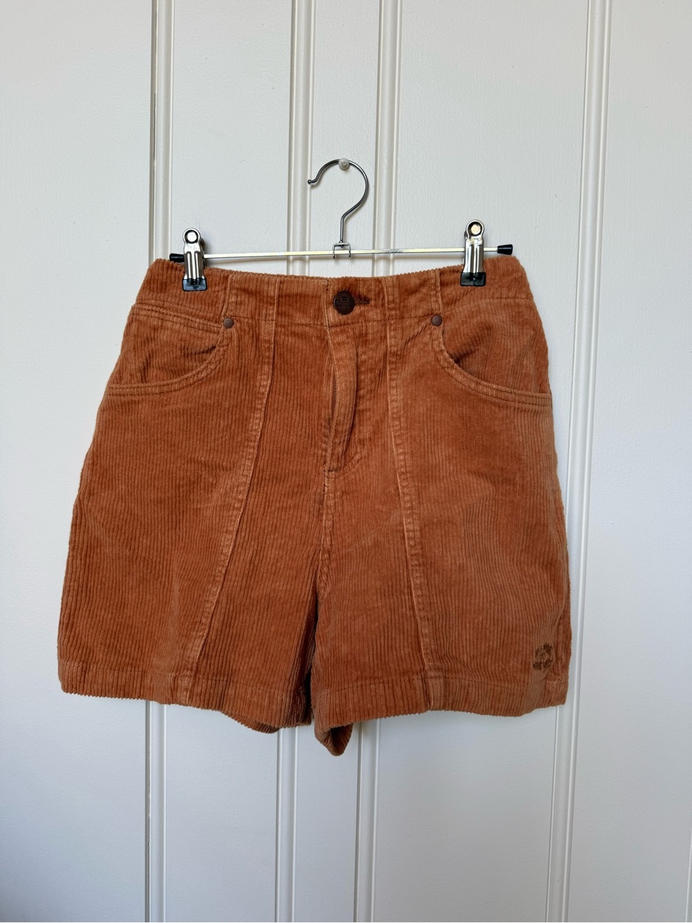 Billabong X Wrangler Corduroy High-Rise Women’s Shorts - Rust Brown